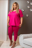 Basic T set - Hot Pink (Plus) - RESTOCK